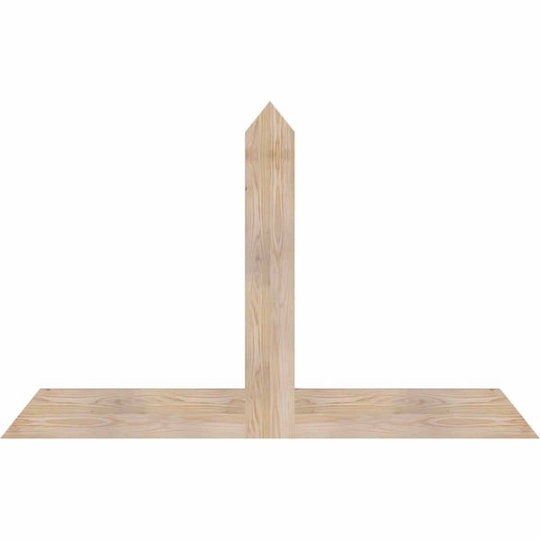 Ekena Millwork Portland Smooth Timber Gable Bracket, Douglas Fir, 60"W x 38"H x 1 1/2"D x 5 1/2"F, 15/12 Pitch GBW060X38X0206POR00SDF - main
